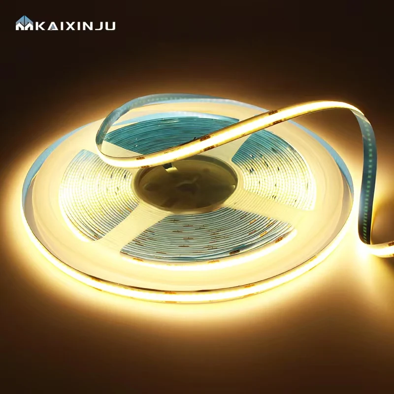 KXJ cob led strip 3 Years Warrant 320/480led ce rohs 12v/24v 100ft warm white 3000-6000k light 24v flexible white cob led strip