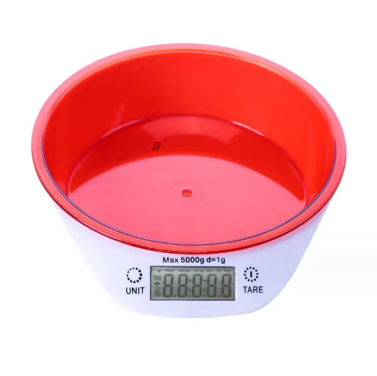 Multi-Purpose  2 in One Digital Electronic Weighing Kitchen Scale With Bowl 5KG/1g