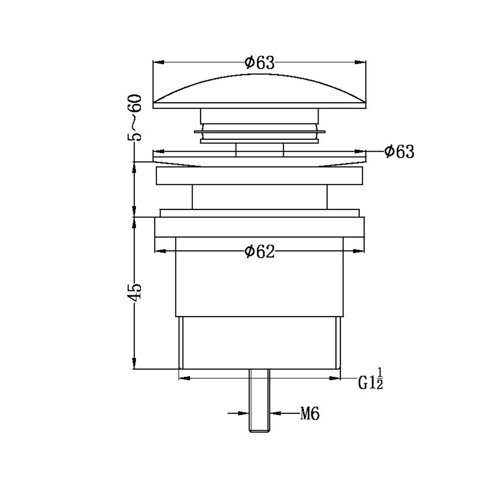 Universal Tanque De Drenaje Solid Brass Brushed Gold Pop up Waste Bathroom Pop up Basin Sink Water Drainer