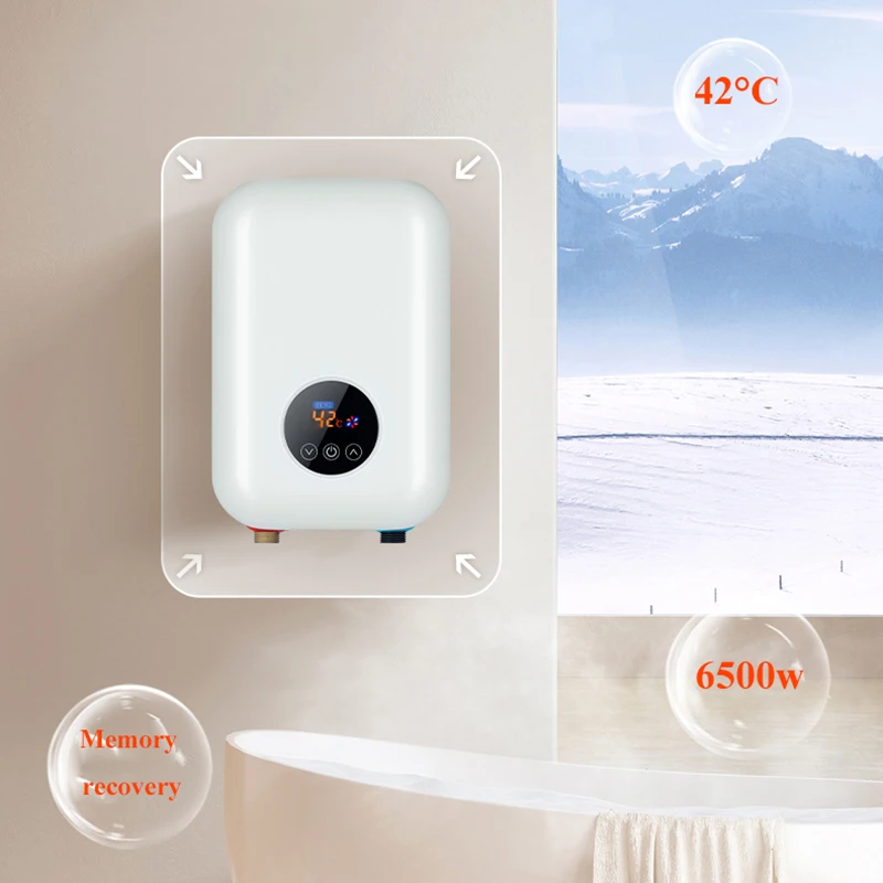 China hot water heater 6.5KW smart induction portable tankless instant electric water heater for bathroom water heater