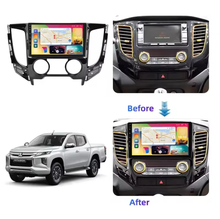 Комплект приборной панели для автомобиля Henmall 2Din Mitsubishi L200 Triton
