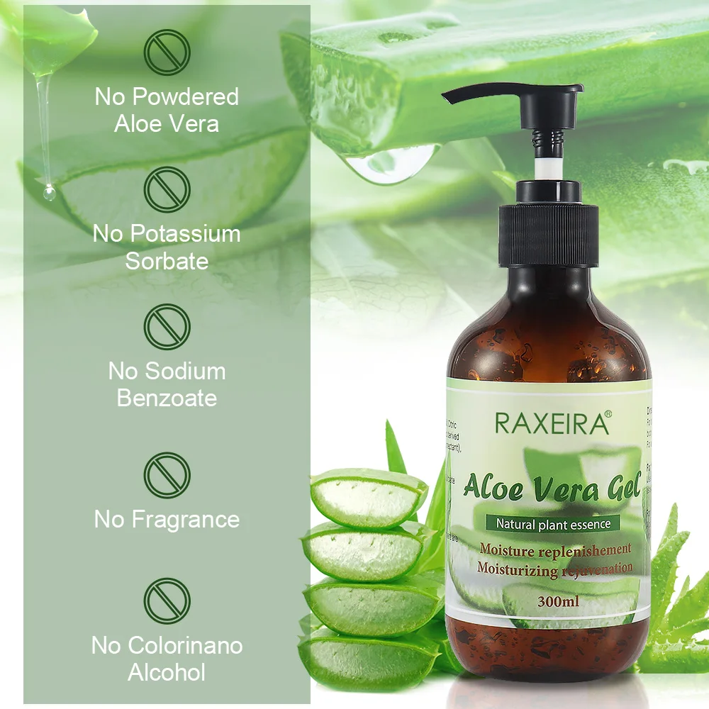 New Wholesale Organic Aloe Vera Gel 100% Pure Plant Natural Moisturizer Soothing Hydrating Skin Care Aloe Vera Gel