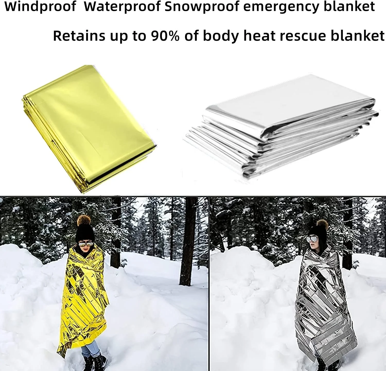 Wholesale factory price First aid devices waterproof foil rescue emergency first aid aluminum foil blanket