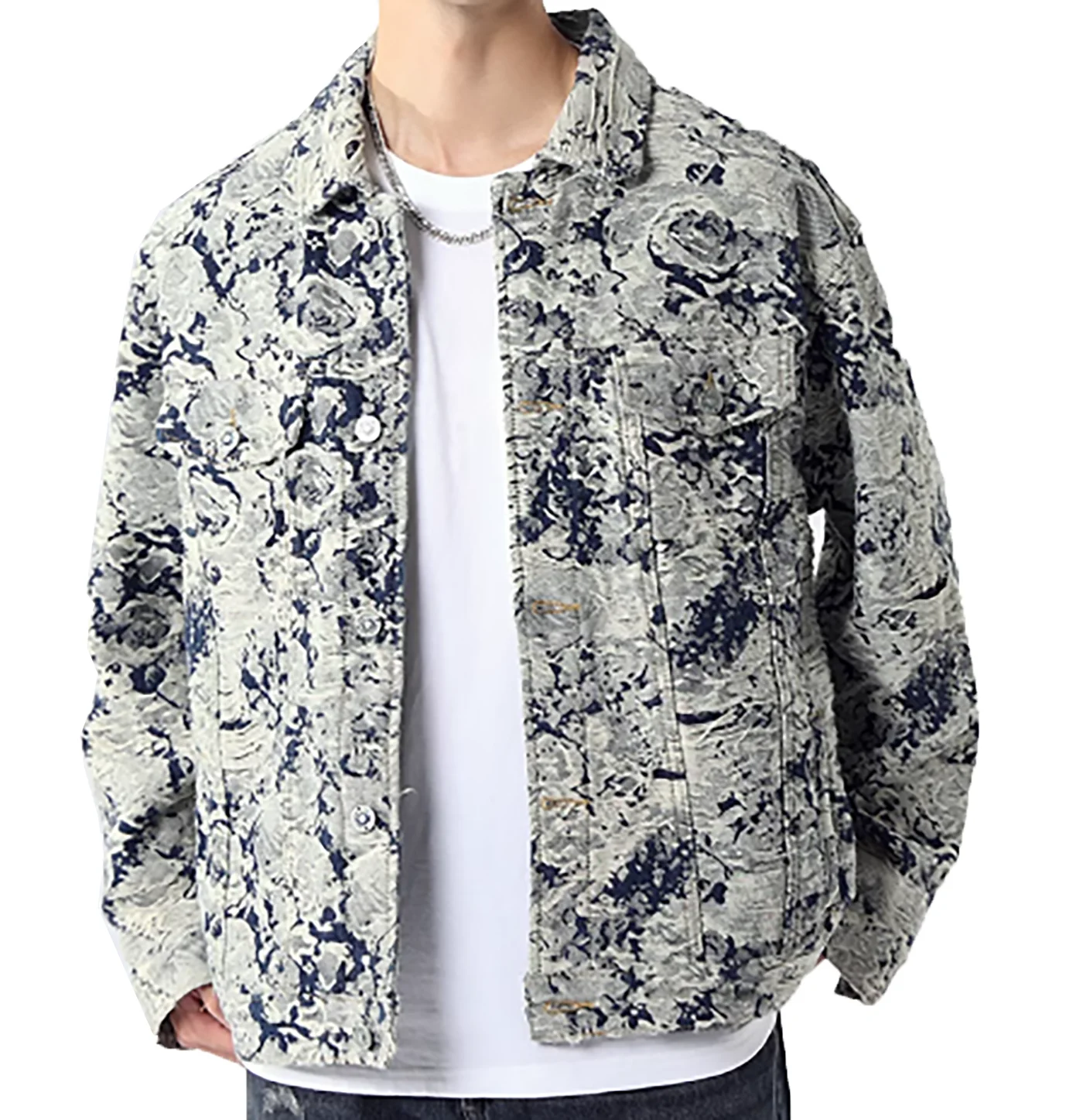 OEM wholesale High Quality custom Silk screen printing denim  jacket sequin embroidery Patches baseball varsity jacket for men