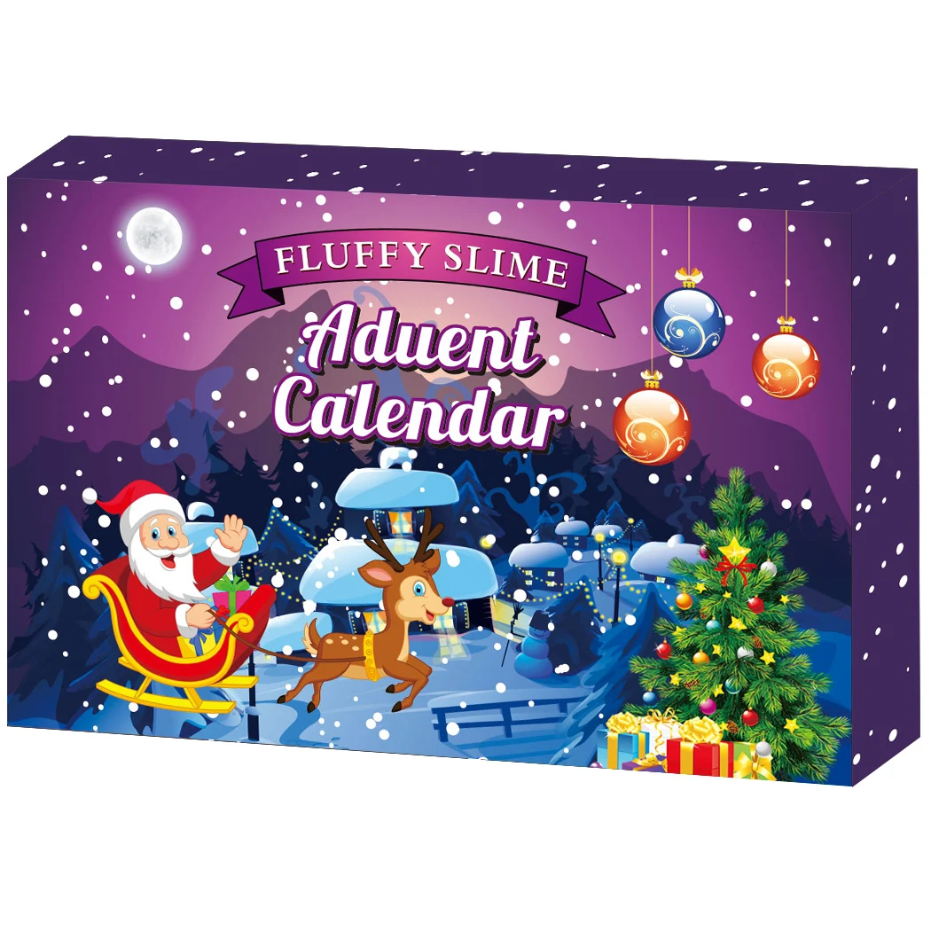 2021 Advent Calendar DIY Slime Kit Countdown to Santa Kids Girls Age 4-8 Christmas Gift
