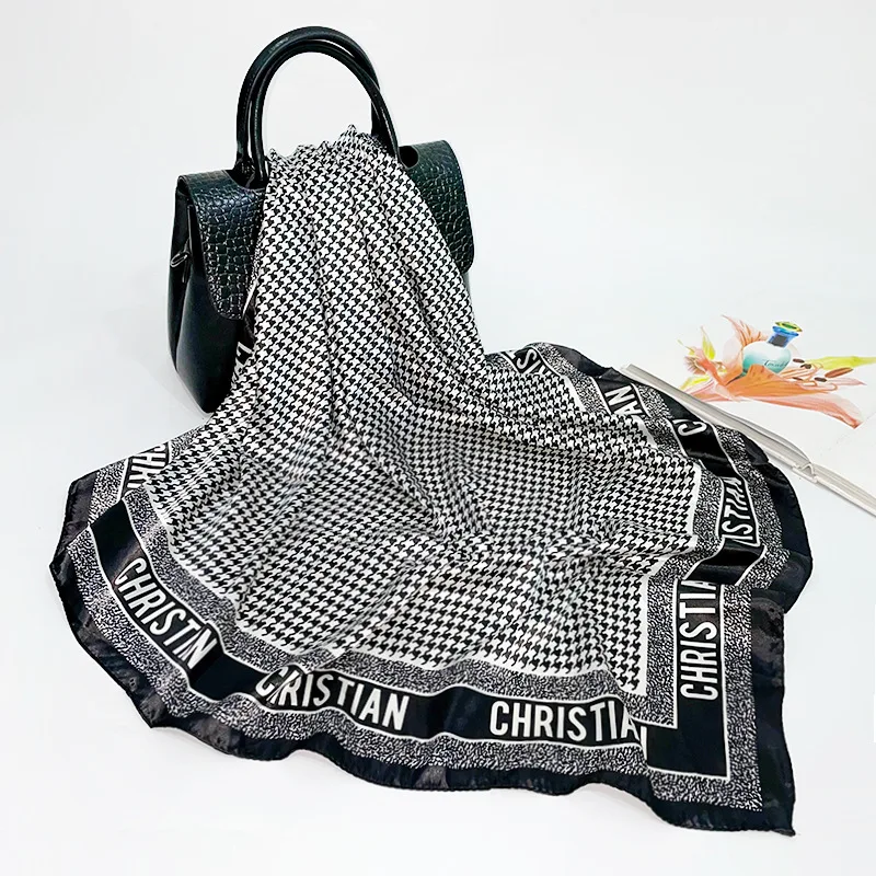 Пользовательские мусульманский платок на голову для женщин с принтом шелковый атлас квадратный шарфы для женщин с роскошным фирменным логотипом шаль 90*90 см Малайзии хиджаб шарф