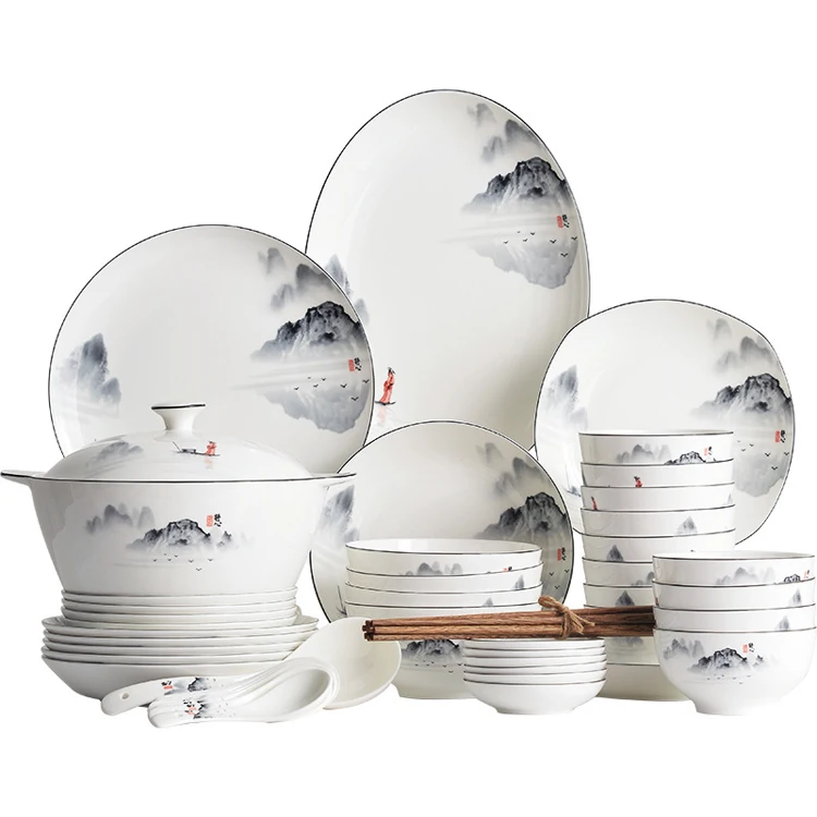 plates restaurant white ceramic dinner dishes ceramic bone china dinner set
