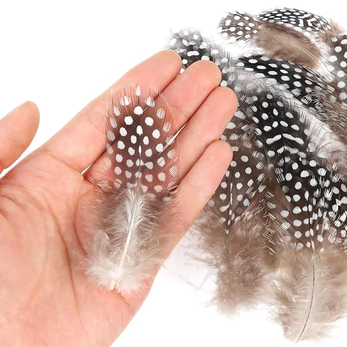 Оптовая продажа дешевая распродажа маленькие разноцветные перья цесарки жемчужные для украшения