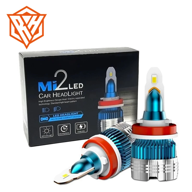 Auto Parts Mi2 48W 6000lm H4 H7 9005 H13 H11 H15 72W High Low led headlight Mini bulbs KIT