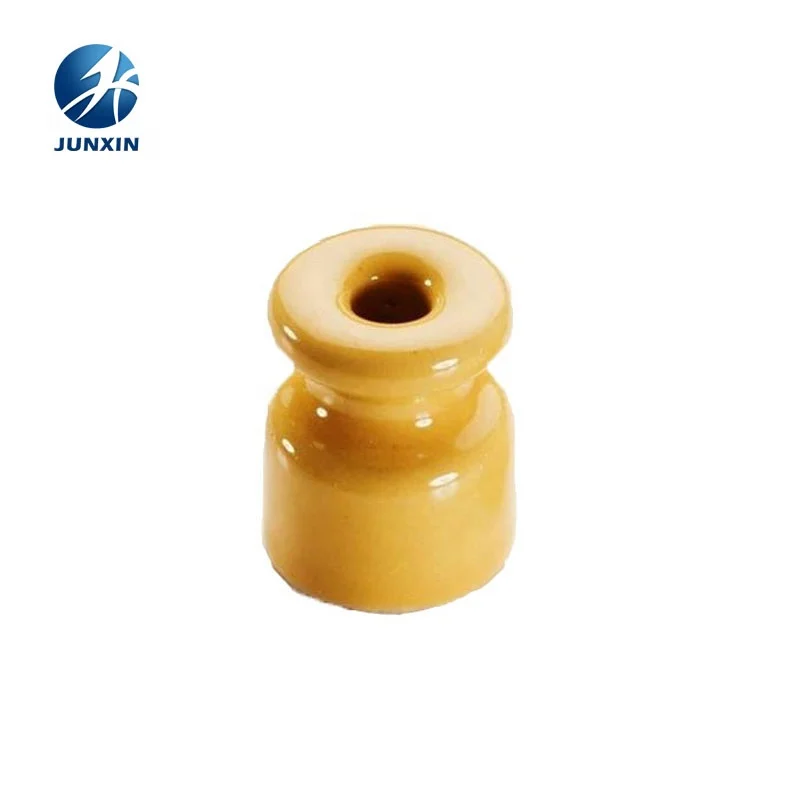 Small High Voltage Porcelain Electrical Insulators Twisted Cable Ceramic Wiring Insulation