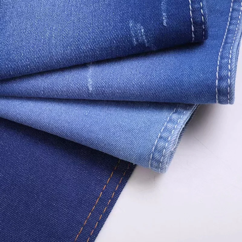 2022 Wholesale Japanese Woven Denim 6.5oz Good Price Indigo Bamboo Stretch Denim Fabric