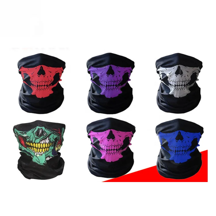 Factory supply Low MOQ head scarf multifunction Skull face bandanas tubulares
