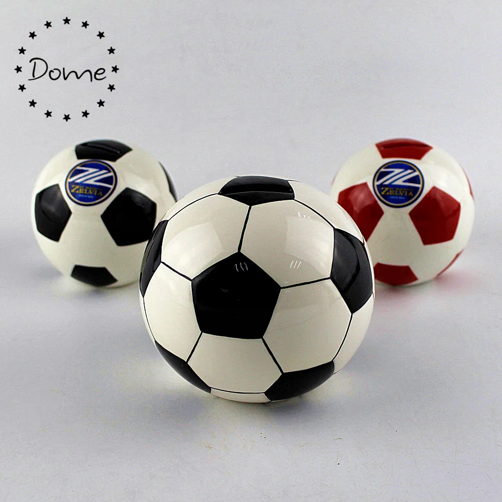 Wholesale Saving Box Money Bank Custom Coin Bank Football Shaped Ceramic Money Box