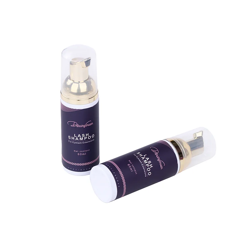 Custom vegan eyelash shampoo kit vendor foam wash lash cleanser wholesale private label lash shampoo