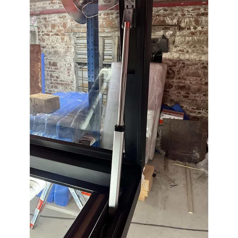 Custom Automatic Large Gast Strut Awning Roof Access Hatch With Tempered Glass Top Hung Aluminum Roof Skylight With LED Light