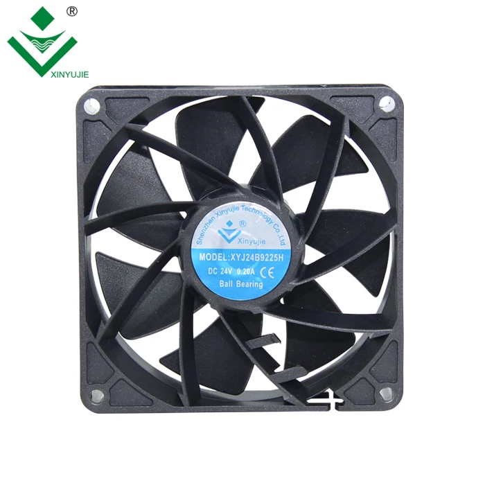 XYJ12B9225H 80000 hours warranty cooling fans 12 volt industrial machine cooler fan 9225 oil bearing dc fan with grill