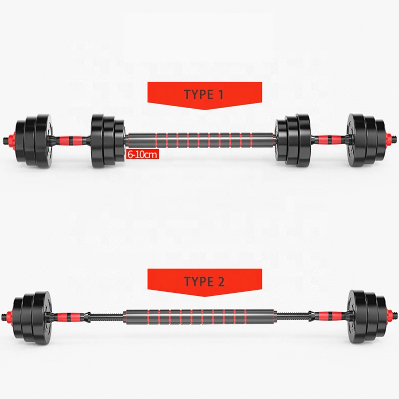 10 ~ 50 кг Съемные мужские бытовые тренажеры для фитнеса регулируемые гантели наборы