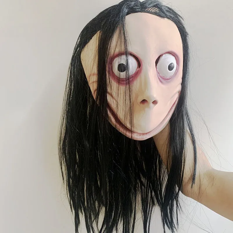 NEW Scary Creepy Children Kids Halloween Face Mask Masquerade Cosplay Party Props Horror Baby MOMO Ghost Doll Halloween Mask
