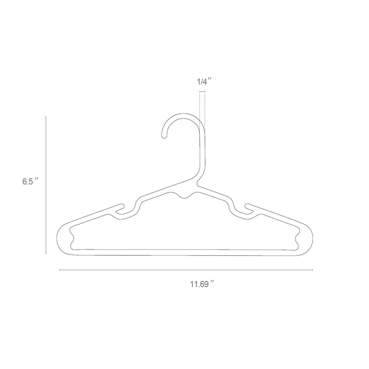 Wholesale Plastic Tubular Children Kids Baby Cloth Hangers