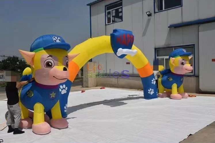 Paw Dog Patrol Arch Customized Color Size Big Cartoon Entrance Gate Archway Best Quality Inflatable Outdoor Arch For Advertising