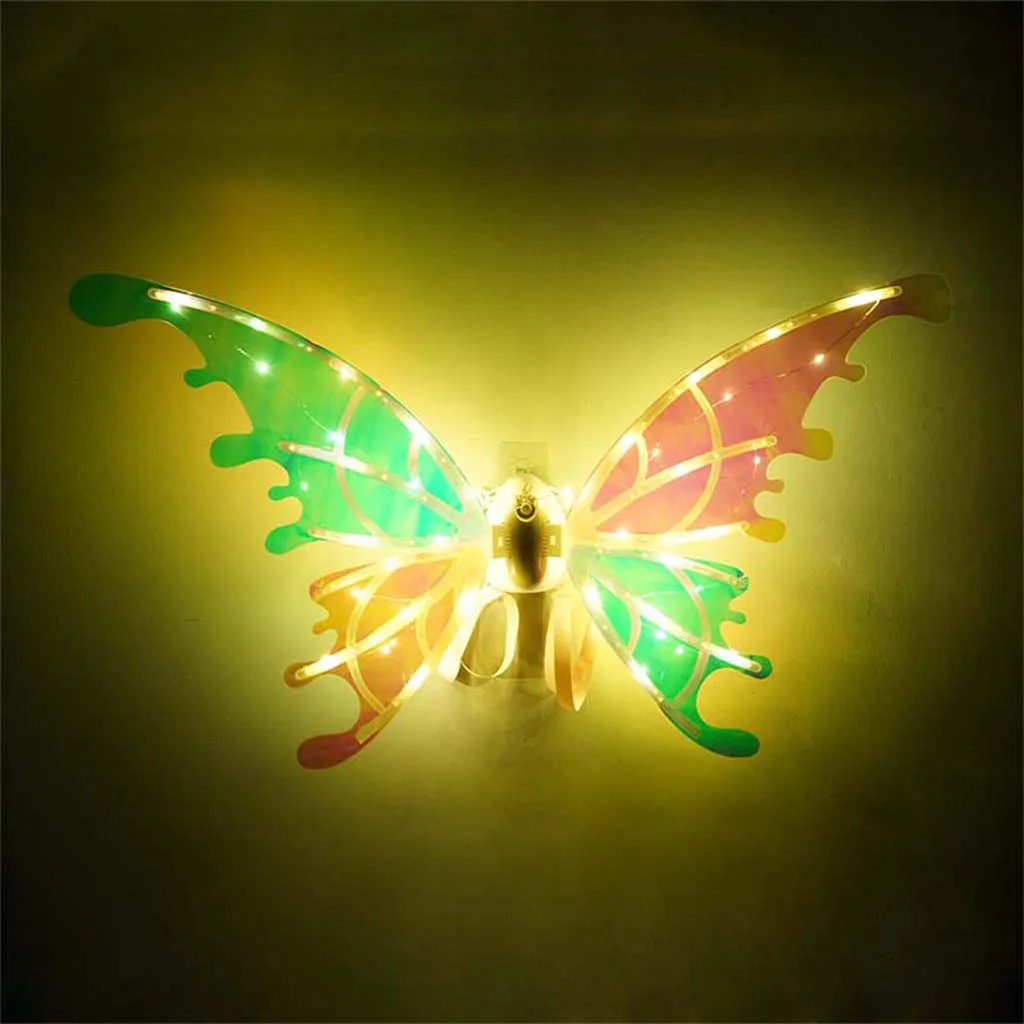 Hotsale Music and led flashing DIY Butterfly wings Girls Butterfly Angel Wing Costume Set Stage Props luminous fairy wings