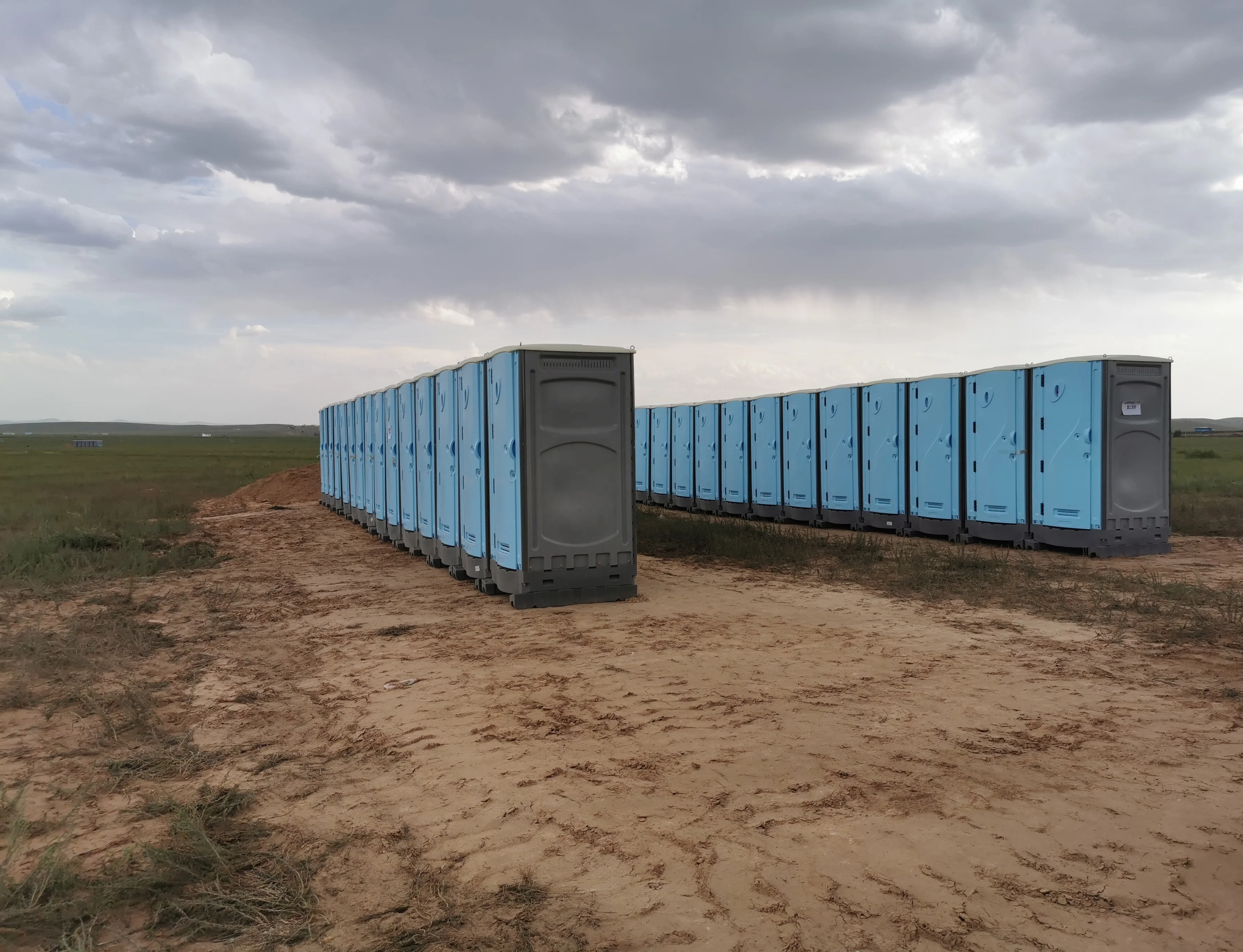  Переносной Туалет на строительной площадке со стальным скользящим металлическим