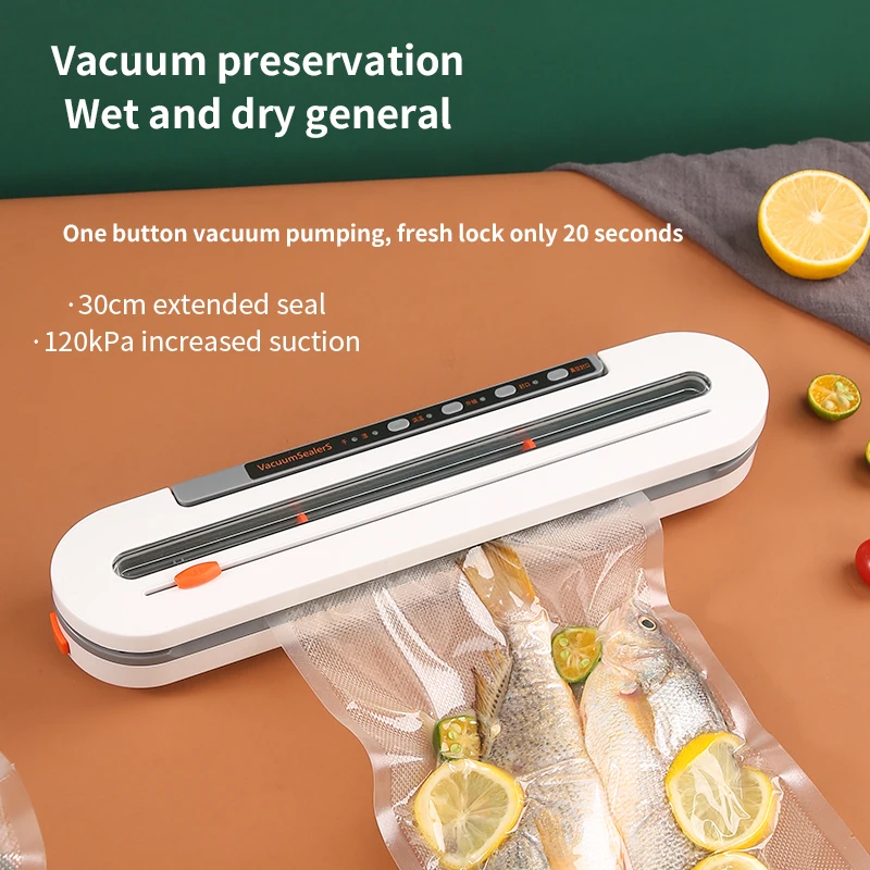 High Quality Kitchen Portable Vacuum Sealer Machine Professional Home Easy Use Vacuum Food Sealer with Cutter