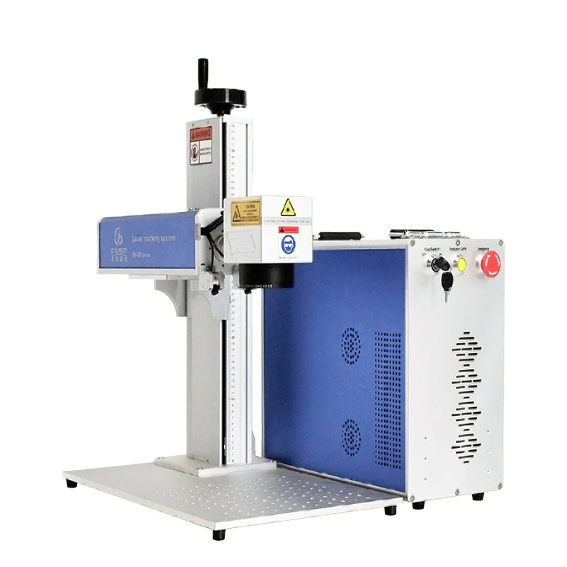 Fast marking speed and accurate Stable laser output power desktop split fiber laser marking machine Mark metal pvc pps