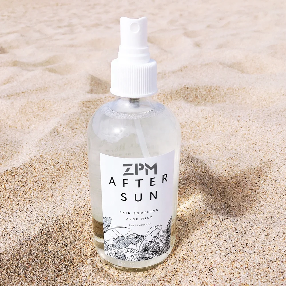 ZPM OEM/ODM Private Label Hydrating Face Mist Natural Water Facial After Sun Toner Facial Spray Soothing Aloe Vera Face Spray