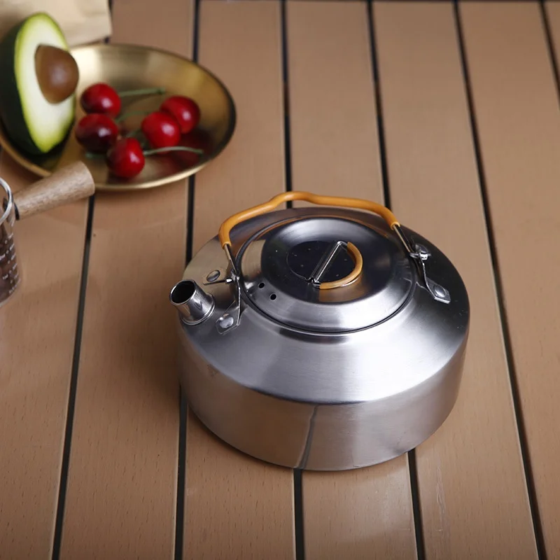 304 Stainless Steel camping hiking kettle tea pot coffee pot Outdoor Kettle