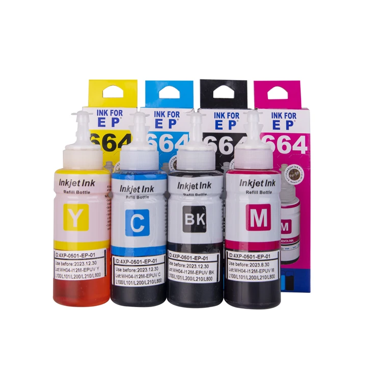 Высокое качество T6641 T6644 100% совместимые чернила для струйного принтера Epson L360 L350 L380