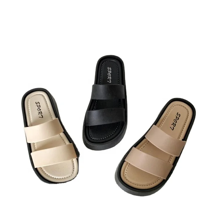 Stnm 2024 Summer Beach Flat Ladies two band Slippers and Sandals New Design Slide Slippers for Women Outdoor Slippers