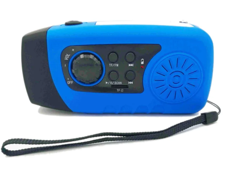 Emergency Hand Crack Radio Outdoor Mini Pocket Hand Dynamo Charger Solar Charged FM TF Cards Portable Radio