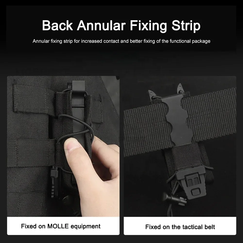 Removable Nylon Single Mag Pouch Vest Accessory Molle Tactical Magazine With Clip
