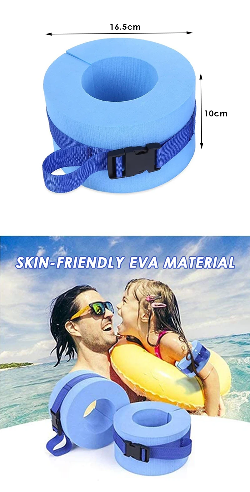 TTSPORTS Eva Foam Ankles Arms Belts With Quick Release Buckle,Exercise Cuffs Water Aerobics Float Ring