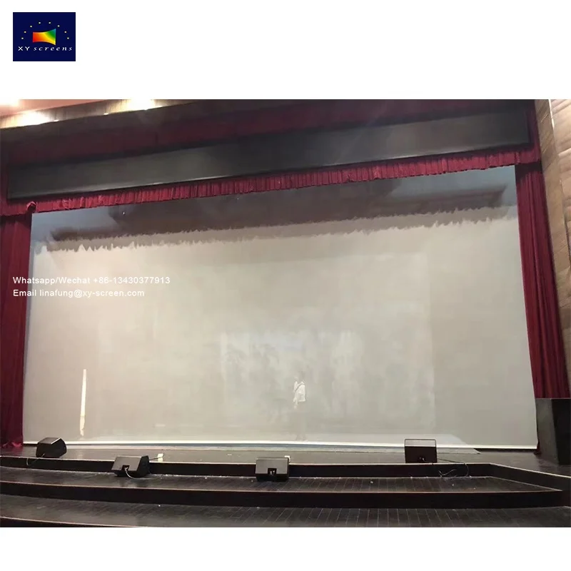 OEM/ODM Custom size Large Hologram Gauze Projector Screen 3D Holographic Stage Projection Display Hologram Mesh Screen