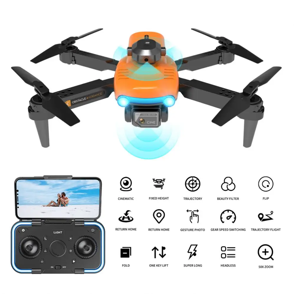 2022 new dron f187 4K dual camera wifi fpv obstacle avoidance optical mini quadcopter rc helicopter v f189 drones drone f187