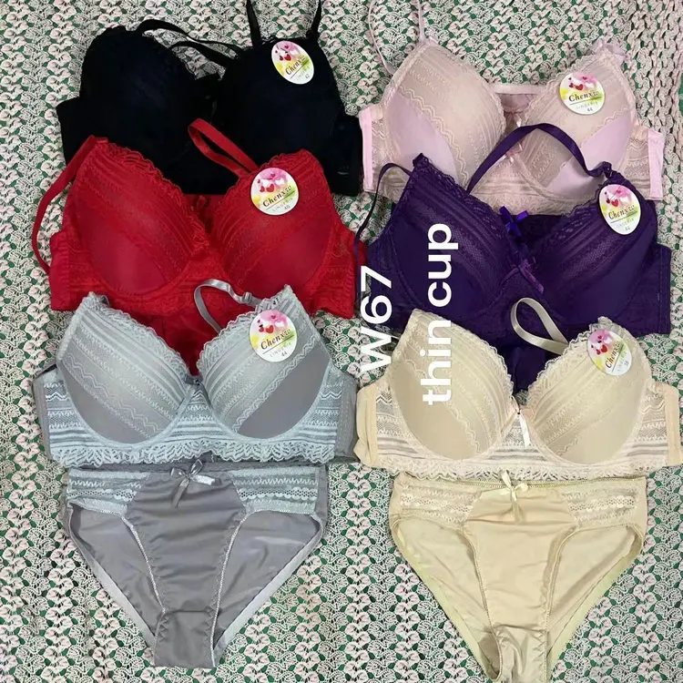 1.45 Dollar Model XYT013 With 38-44 C Cup Real Photos All Colors Ladies Little Foam Ladies Plus Size Brasier Set