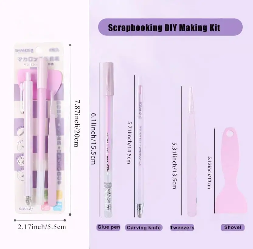 Precision Craft Tool Kit Precision Craft Utility Knife Tweezers Shovels Glue Pens for Cutting lettering splicing emboss