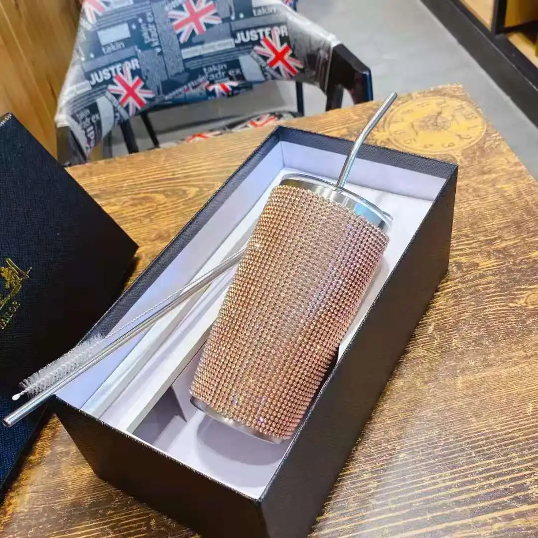 Light luxury style very shiny insulated coffee travel mug stainless steel coffee mug with spillproof lid sublimated blank water