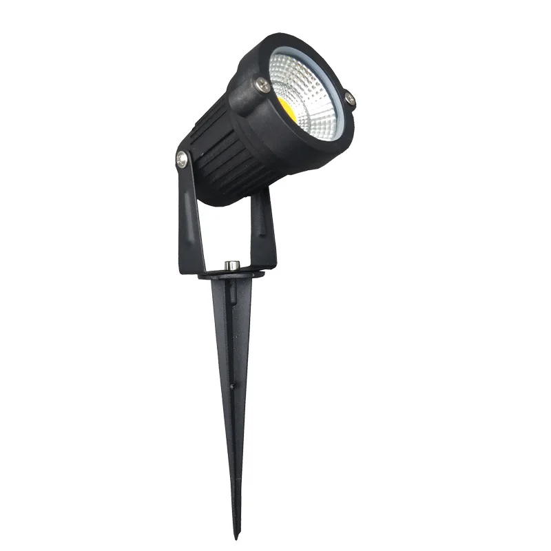 Светодиодная садовая лампа COB Спайк Свет 12V 110V 220V Открытый водонепроницаемый дорожка садовое освещение Прожектор лампы 5 Вт 3 Настенный Декор Пейзаж цветная