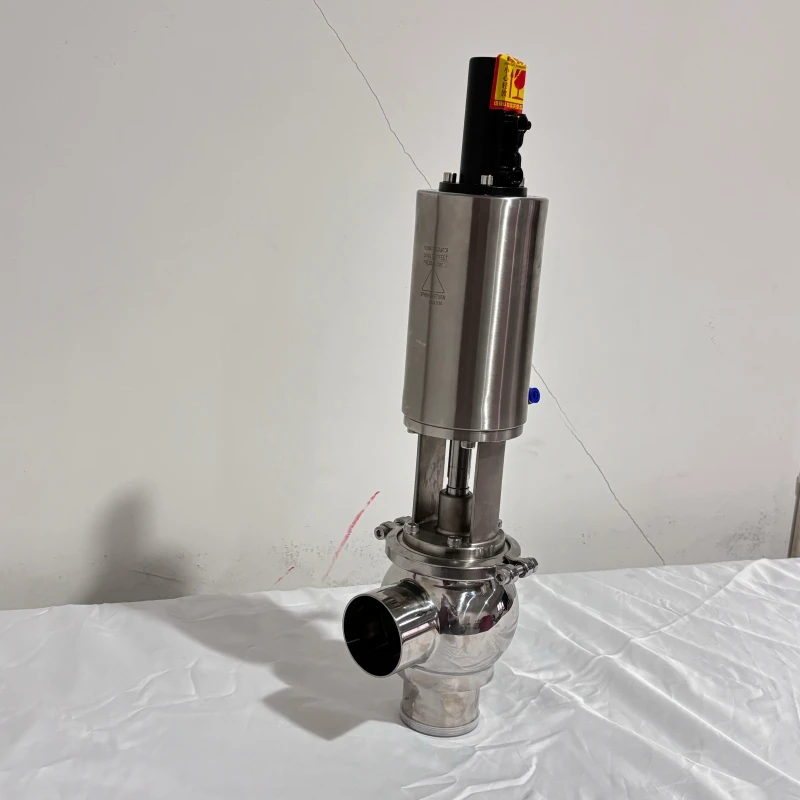 wenzhou factory Sanitary grade welded pneumatic cut-off reversing valve Stainless steel 316L/304 with sensor