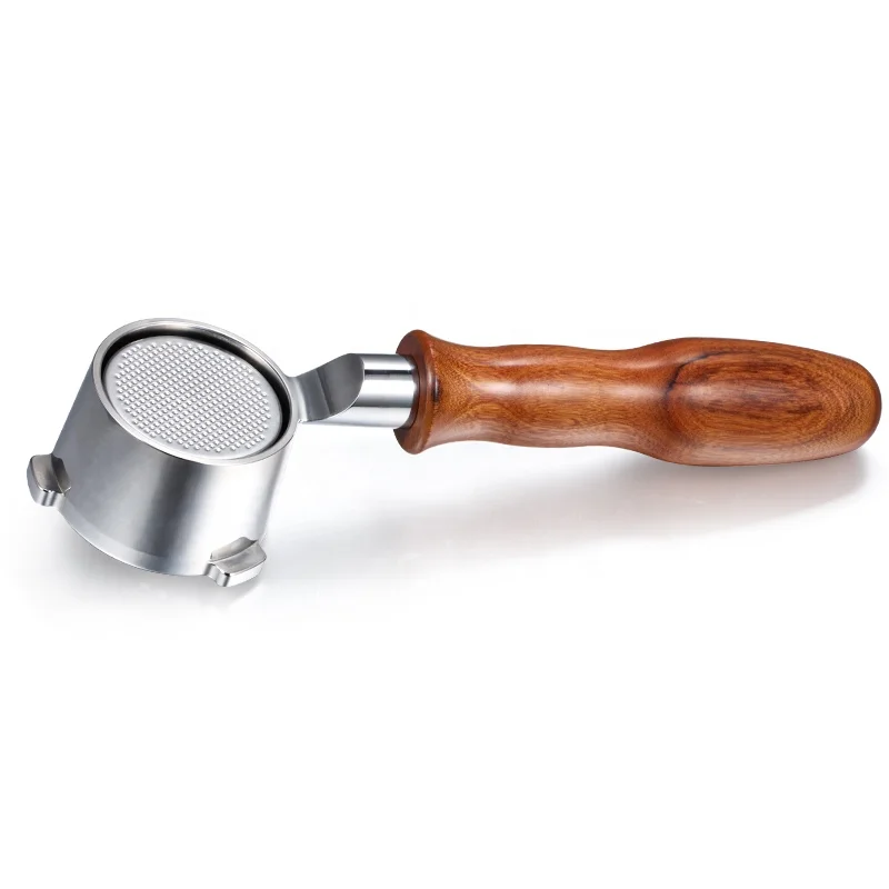 Three-Ear Wooden Handle Coffee Filter Common Size 51mm Coffee Bottomless Sage Barista Portafilter