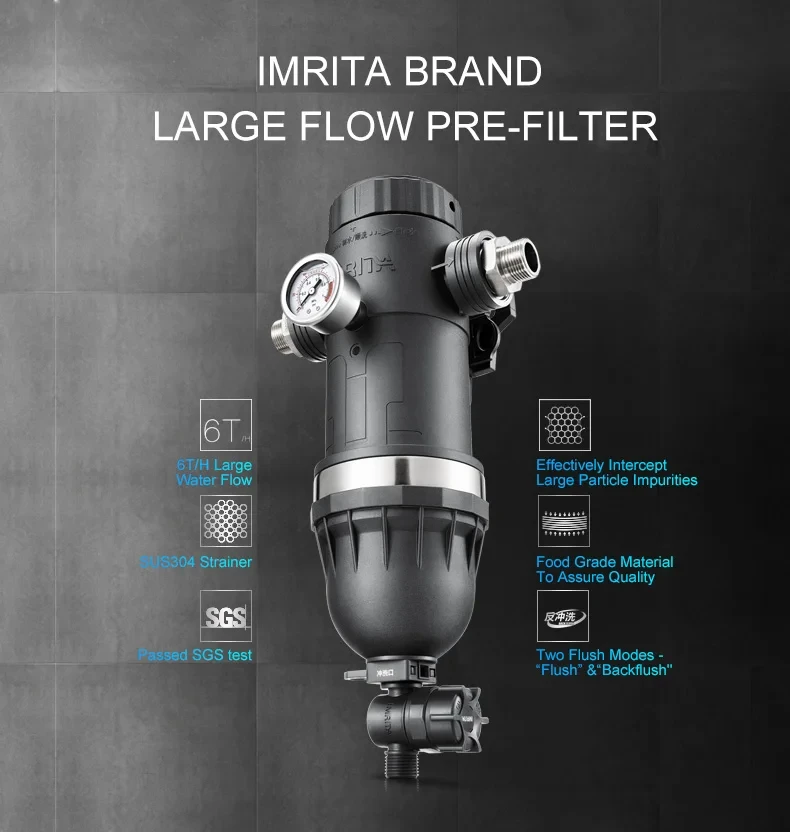 Prefilter IMRITA Household Under Sink Aqua Pure Spin Down Mesh filtre a eau Pre Water Filter Purifier For Home