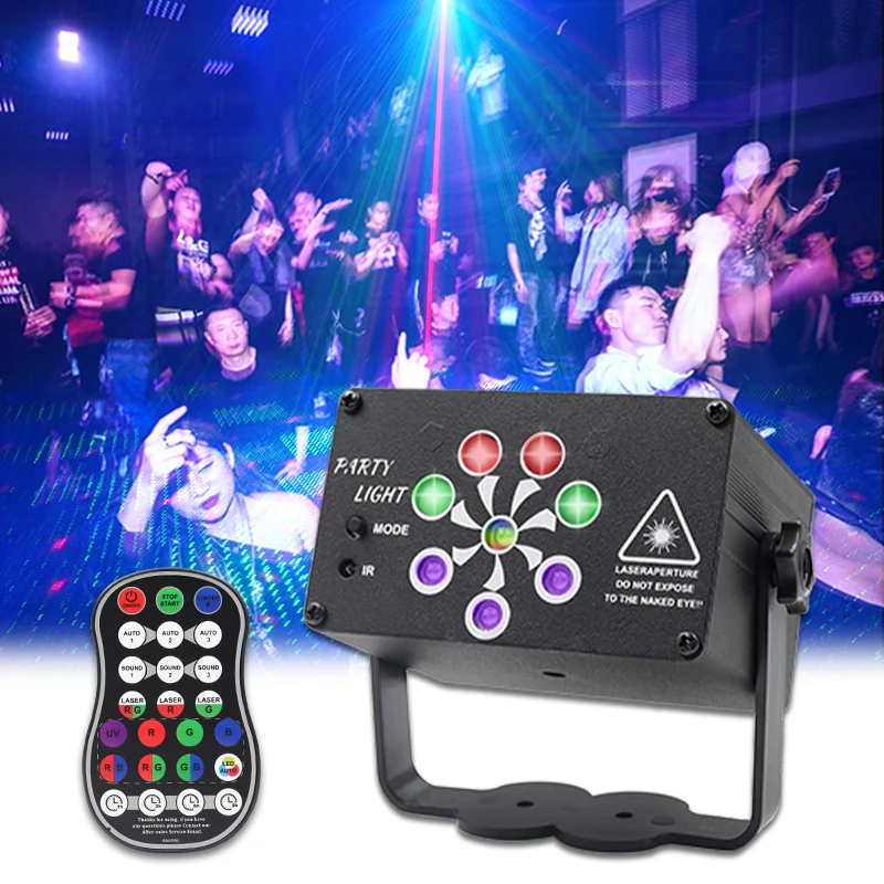 Factory direct sale remote control Full color LED 8 eyes 240 Different patterns stage lights for dance floor nightclub