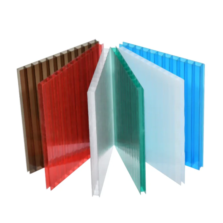 Foshan Polycarbonate Hollow Plates Salmon /Fruit/Vegetable Greenhouse PC Hollow Sheets Farming Use Polycarbonate Sunshine Plates