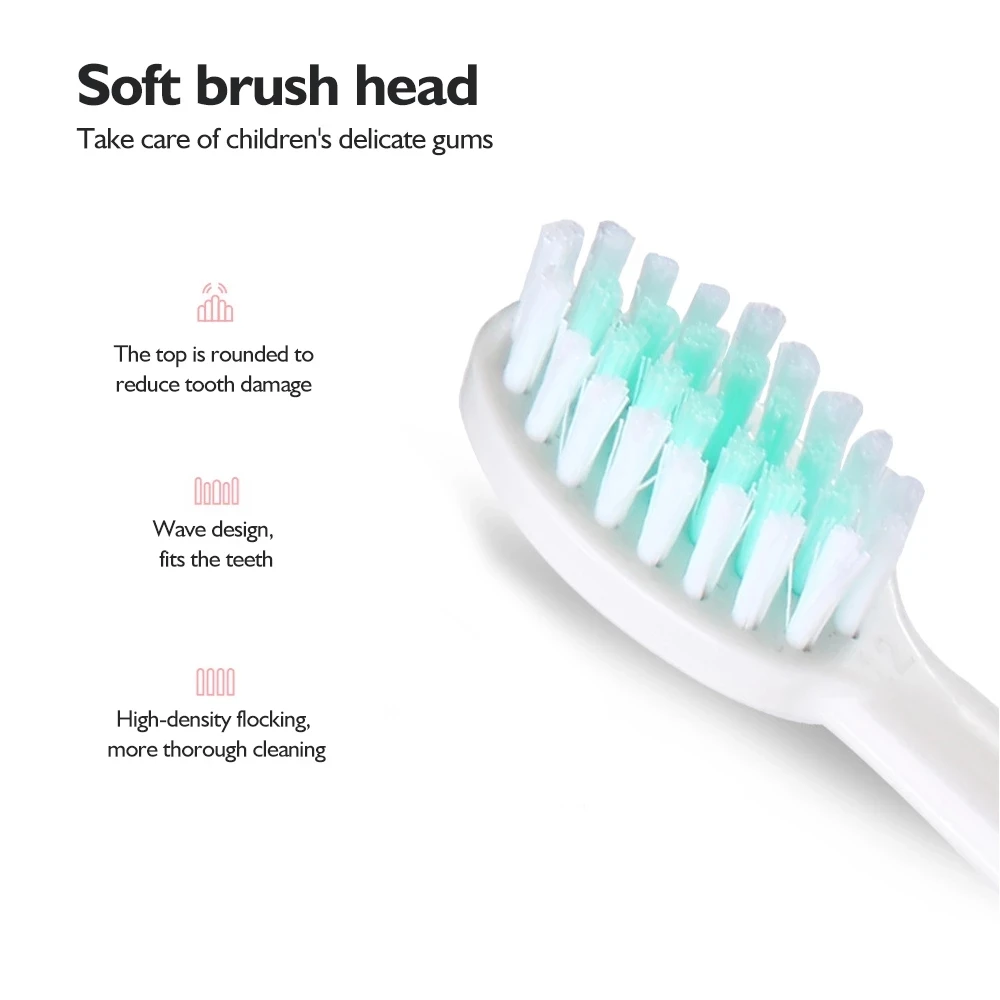Electric Toothbrush Kids with 5 Brush Heads for Girls Boys Children Age 3-15 Extra Soft Sonic 2 Mins Timer 4