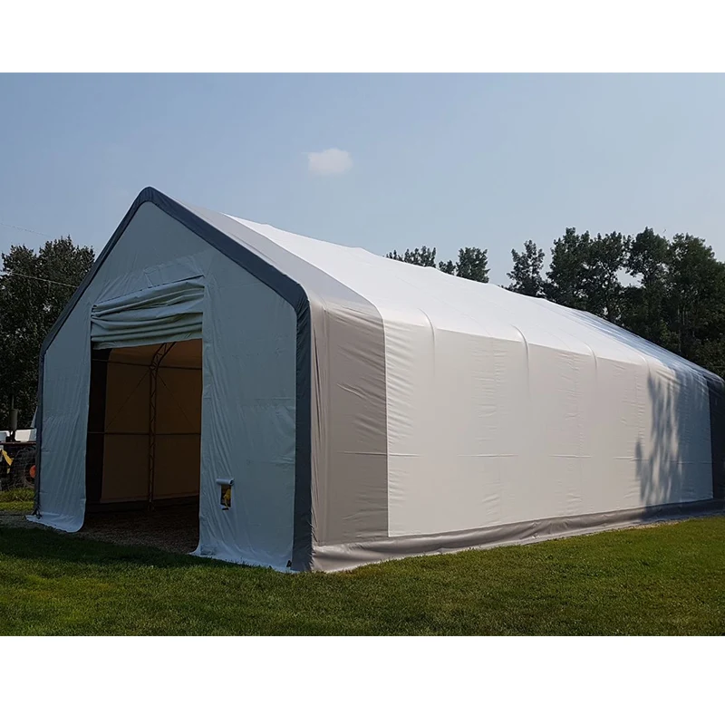 Good selling-GAISHI   Heavy Duty Galvanized Steel Frame Double Truss PVC Container Shelter Canopy Tent