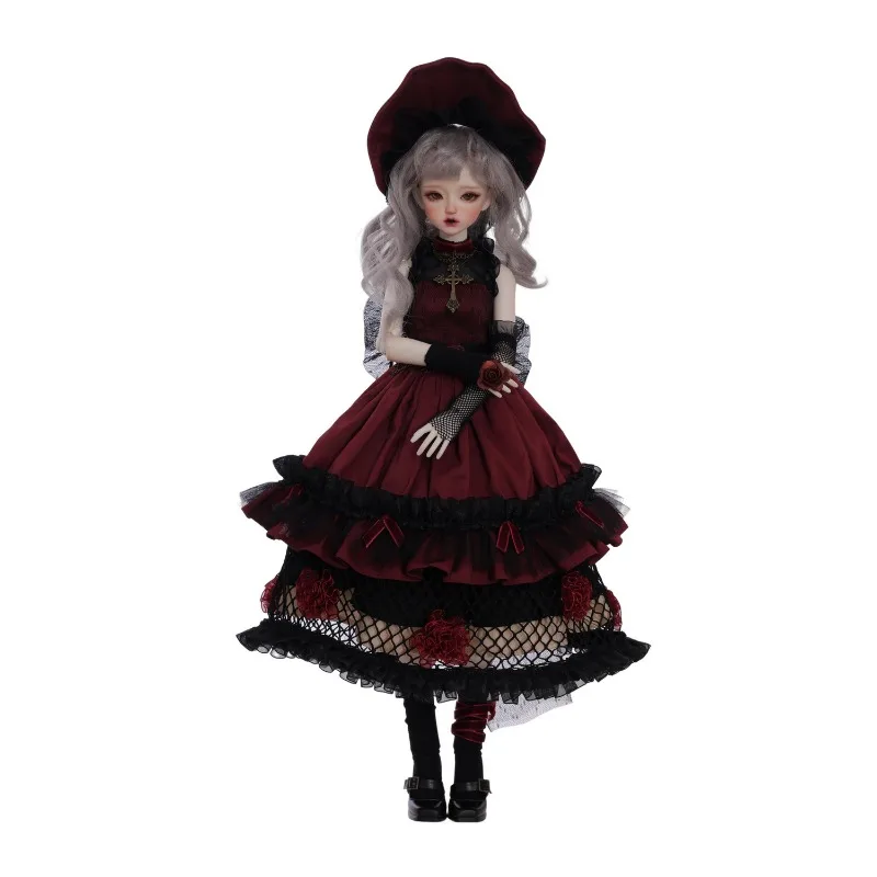 Shuga Fairy 1/4 Bariy BJD Doll  Vintage Lolita Red Skirt Sweet Smile Expression For Fairy Style Jointed Doll Gifts