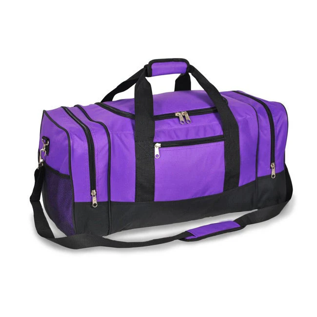 600 Denier Polyester Sport Gear Duffel Bag, Heavy Duty Multi Pocket Large Water-resistant Travel Duffel Bag